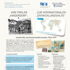 Katharina Wolf | Vom Tiroler "Kinderdorf" zur internationalen "Entwicklungshilfe". Kinderhilfe und Gesellschaftsvisionen, 1945-1979