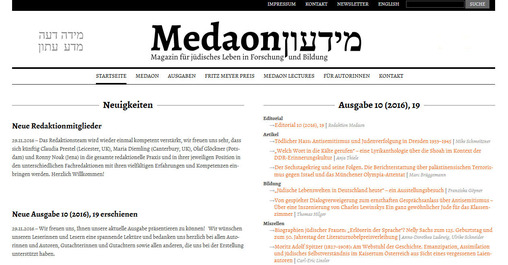 Medaon - Magazin für jüdisches Leben in Forschung und Bildung
